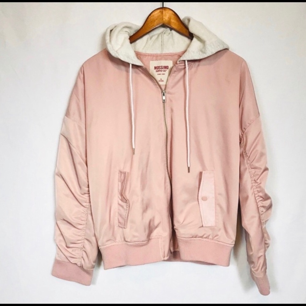 blush / bomber jacket